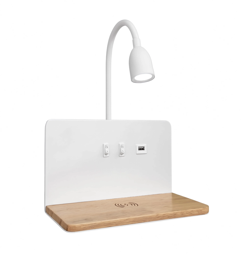 Noctua Applique Murale Intérieure Liseuse et Station de Chargement
