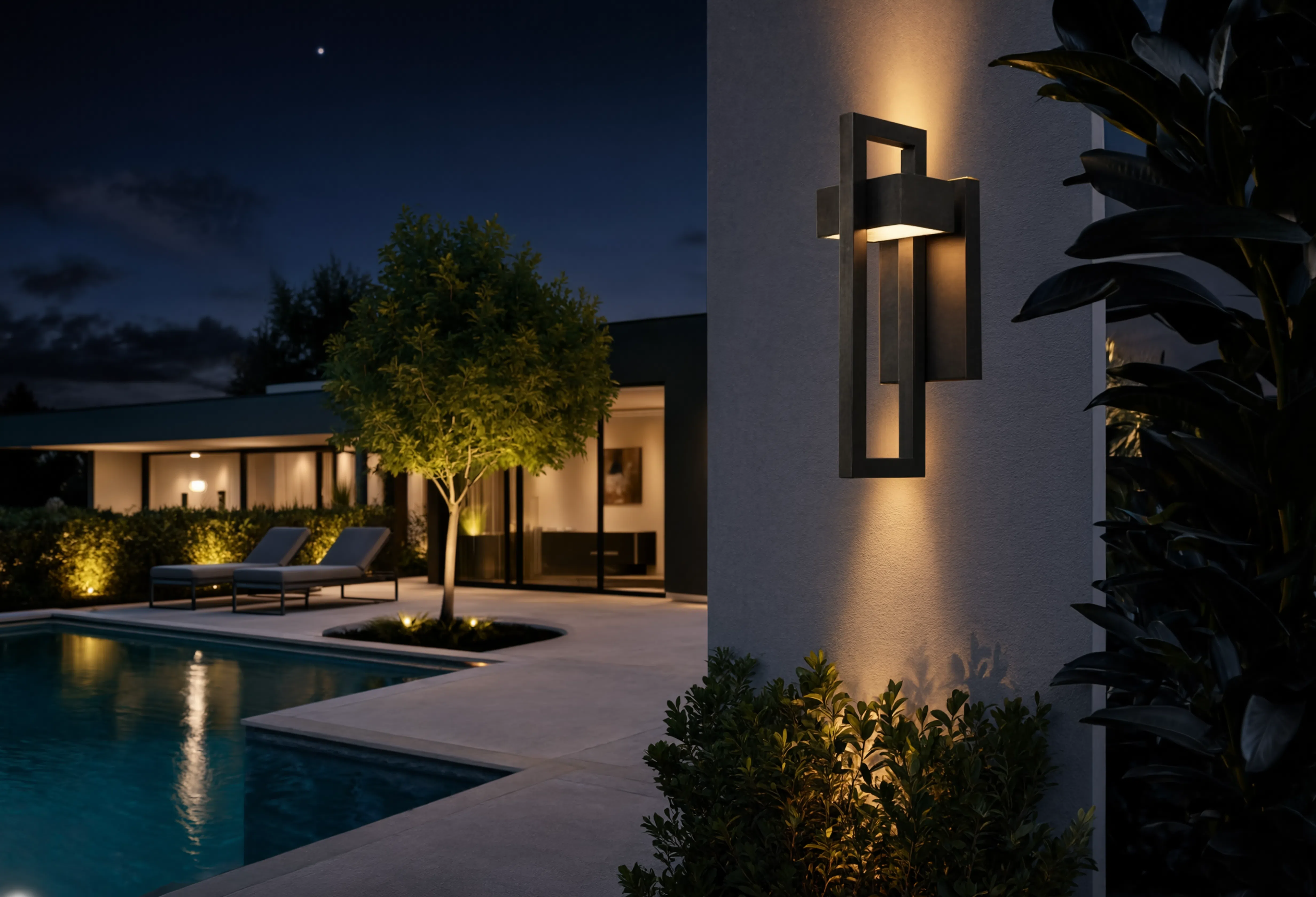 Applique Murale Extérieure LED Aluminium Noir | Framo