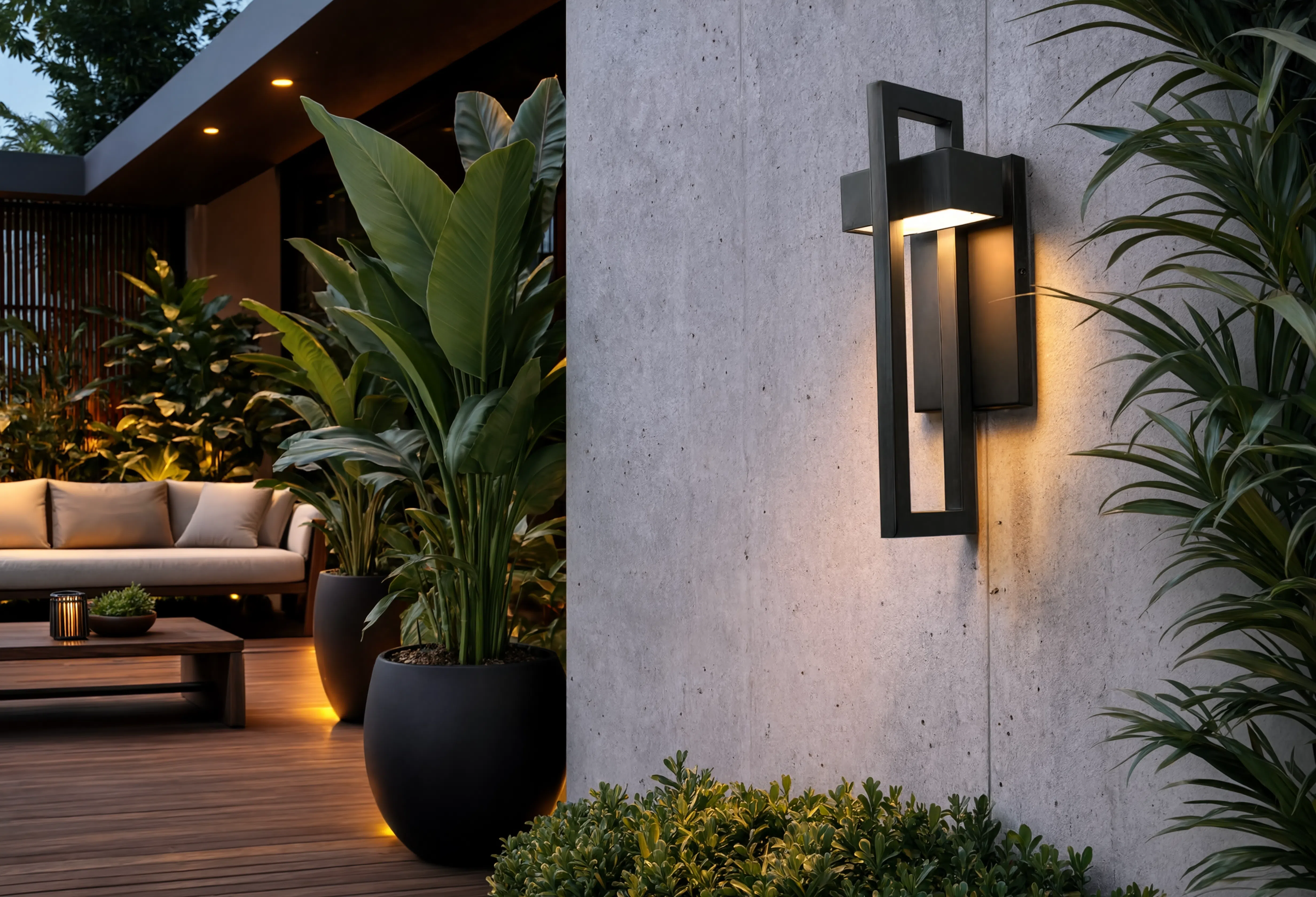 Applique Murale Extérieure LED Aluminium Noir | Framo