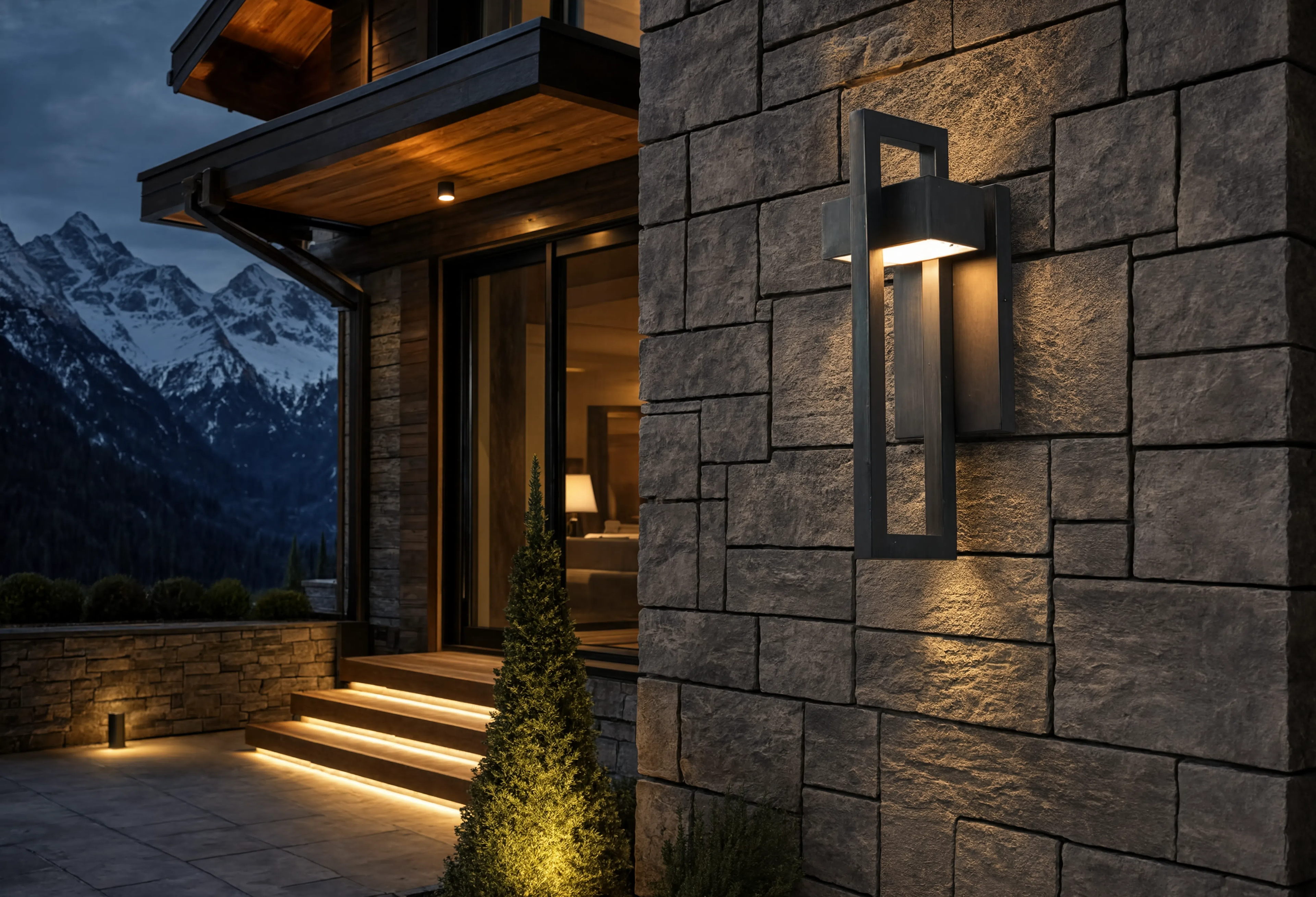 Applique Murale Extérieure LED Aluminium Noir | Framo