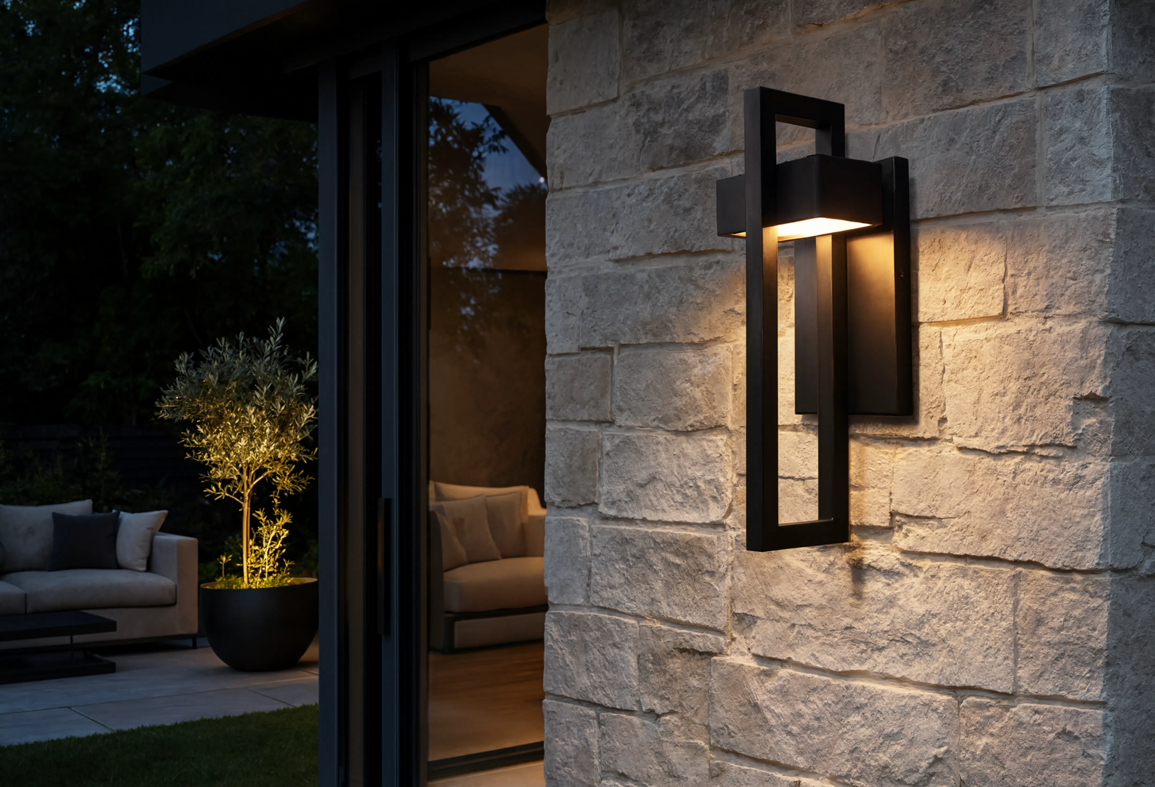 Applique Murale Extérieure LED Aluminium Noir | Framo