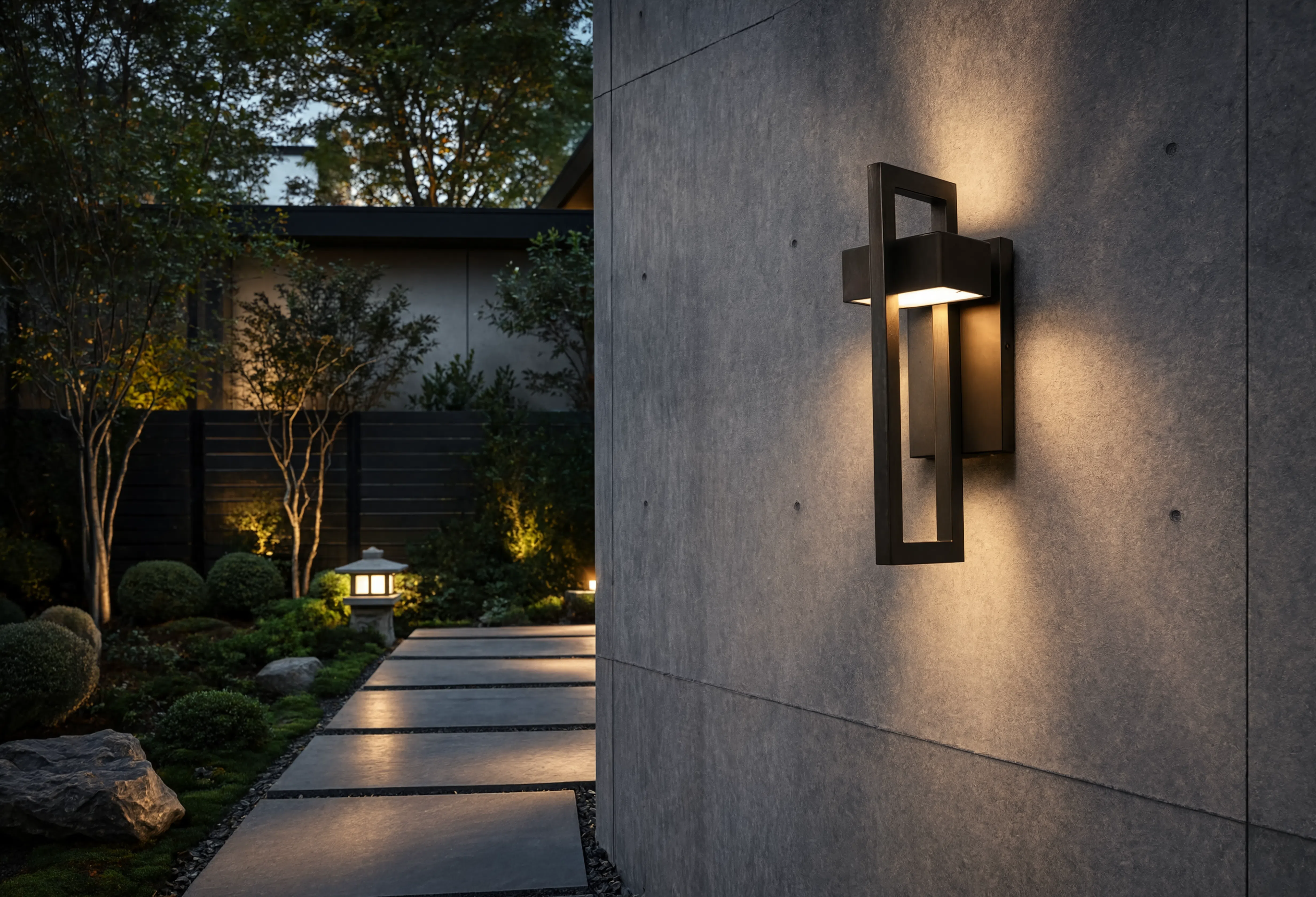 Applique Murale Extérieure LED Aluminium Noir | Framo