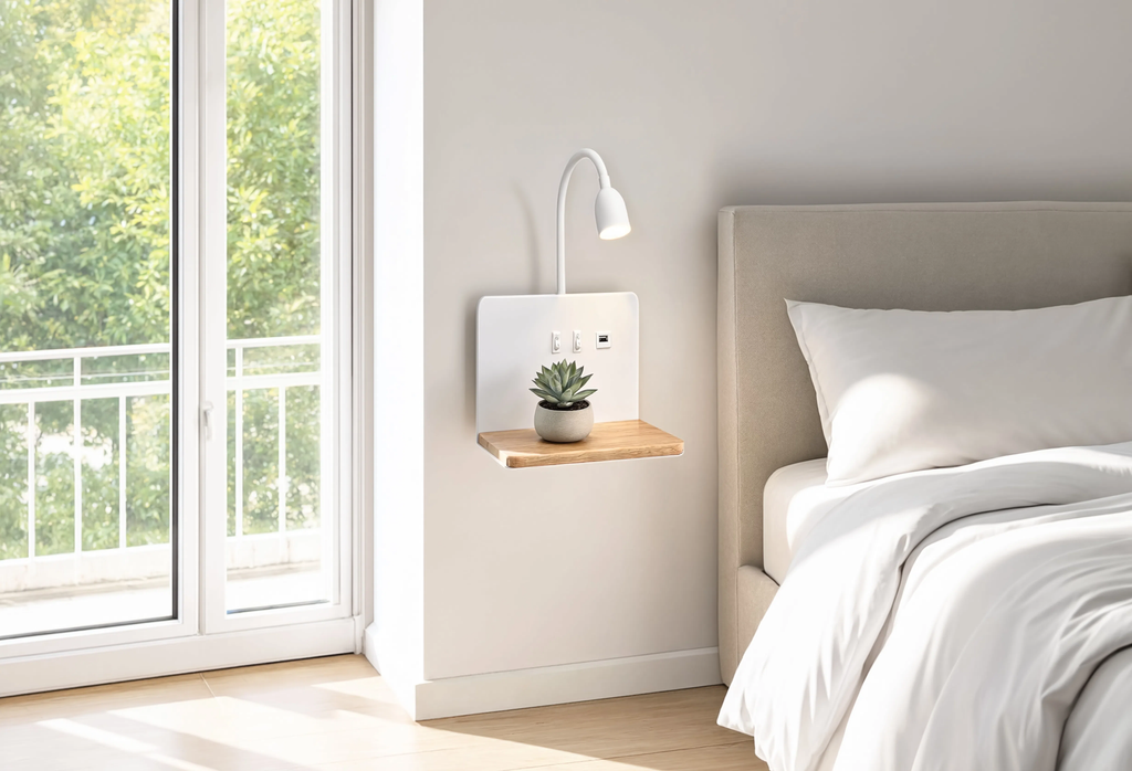Noctua Applique Murale Intérieure Liseuse et Station de Chargement